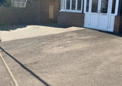 resin bound driveway install before in Dartford