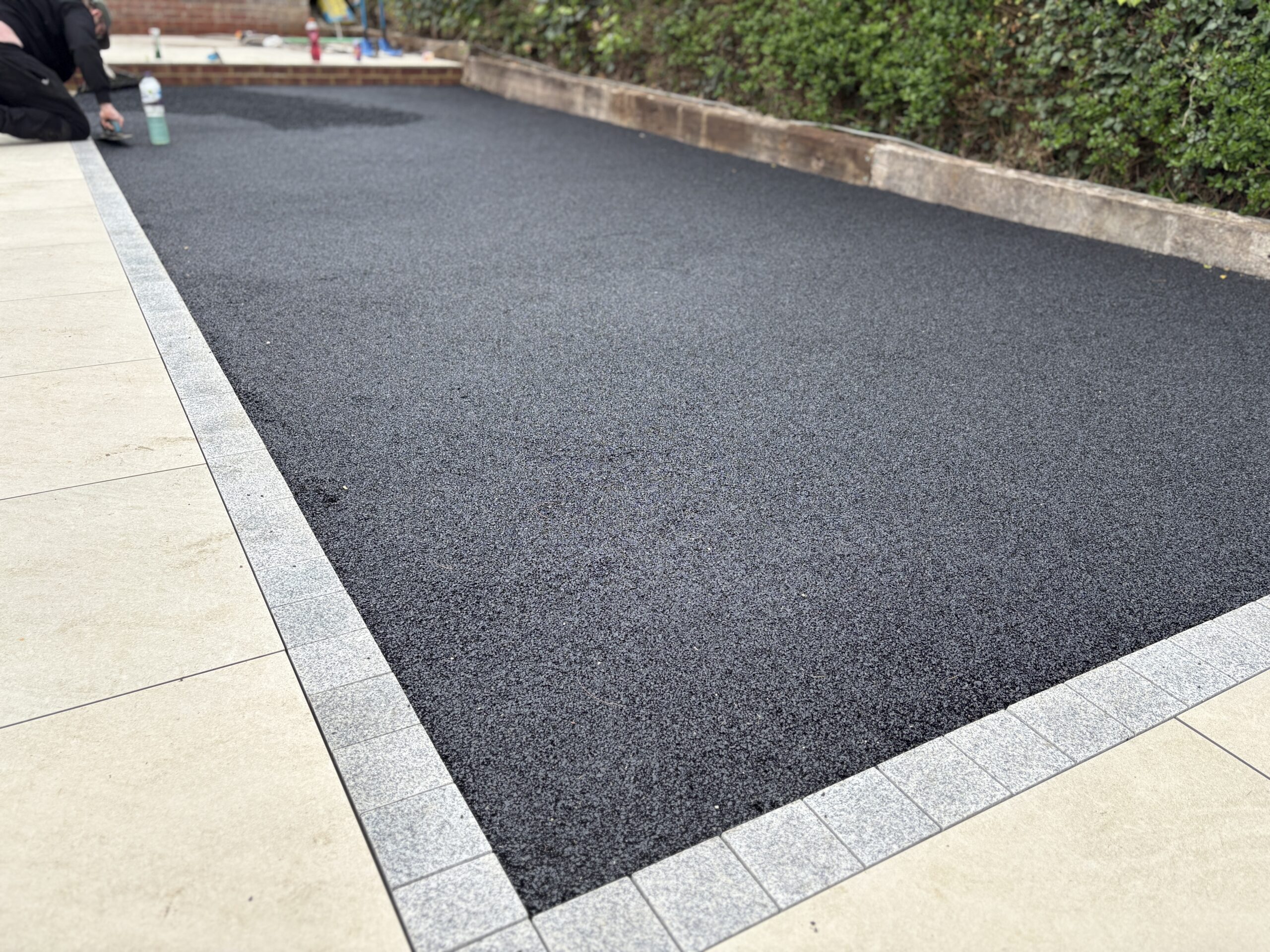 Resin rubber surfacing